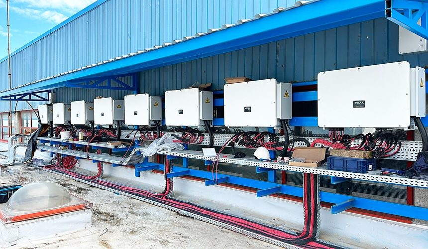 Solar equipment installation example